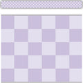 Cool for School Purple Checkers Straight Border Trim