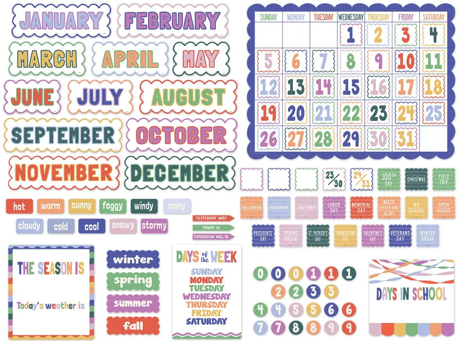 Color Crush Calendar Bulletin Board