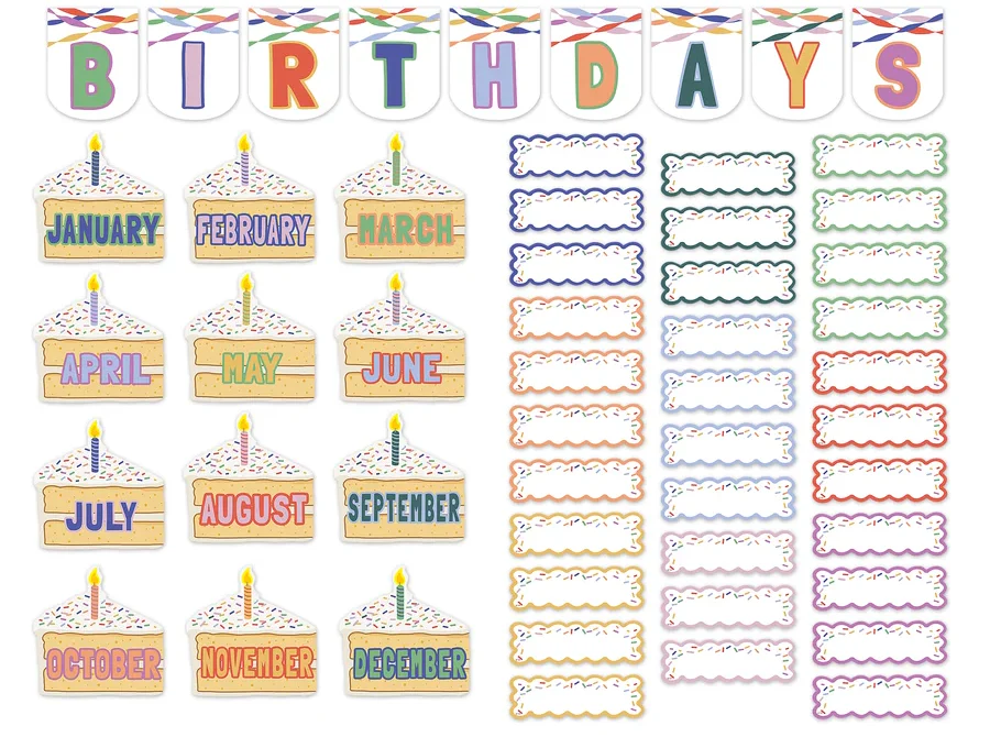 Color Crush Birthdays Mini Bulletin Board