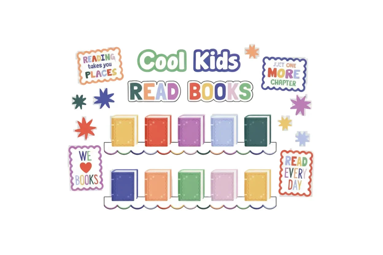 Color Crush Cool Kids Read Books Mini Bulletin Board