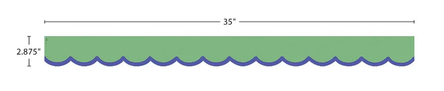Color Crush Green with Blue Scallops Die-Cut Border Trim