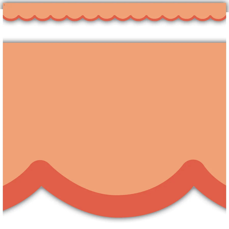 Color Crush Orange Scallops Die-Cut Border Trim