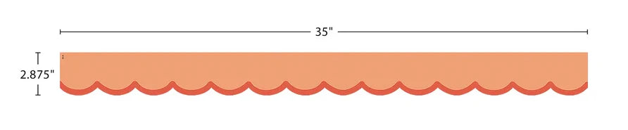 Color Crush Orange Scallops Die-Cut Border Trim