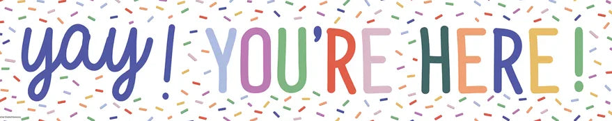 Color Crush Yay! You’re Here! Banner