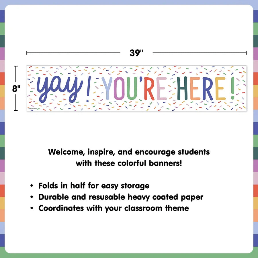 Color Crush Yay! You’re Here! Banner