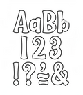 White 4" Wild Whimsy Self-Adhesive Letters Combo Pack