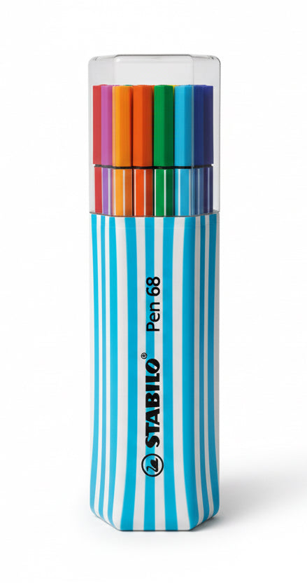Pen 68 en estuche tipo cartuchera con 15 colores