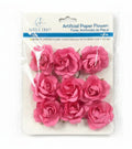 Flores Artificiales de papel | Artificial Paper Flower, Size: 1" | 9 ct