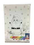 CANVAS PAINT SET- PAINT BY COLOR - SANTA/CHIMNEY