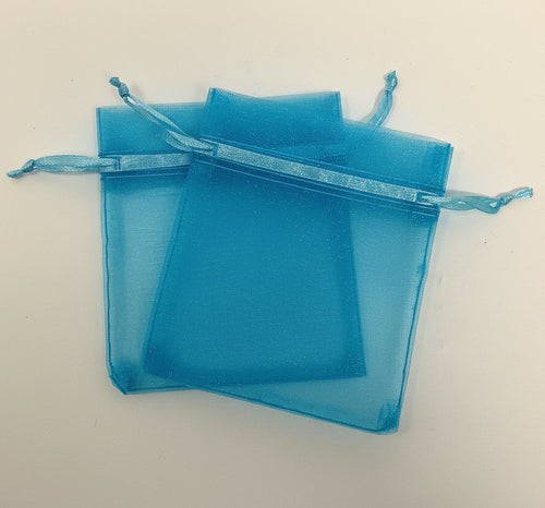 6CT. ORGANZA BAG-LIGHT BLUE, APPOX. 3X4IN