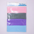 4 pc Felt Sheet Grey, Baby Blue, Purple, Pink 7x12