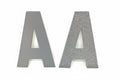 ALPHABET CARDBOARD STICKER-SILVER