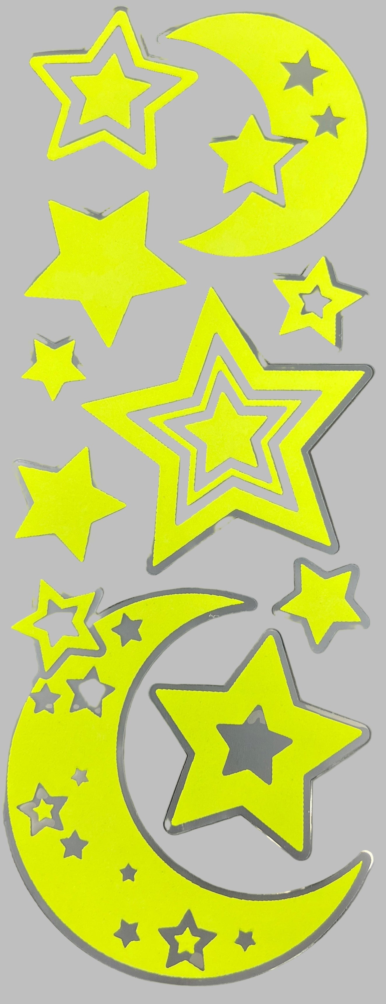 Glow in The Dark Stickers |  Moon Stars