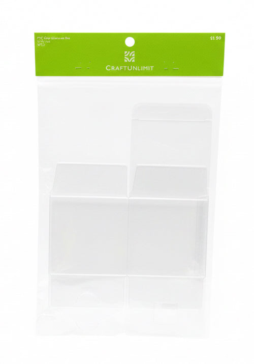 PVC Clear Cube Favor Box  3 X 3 X 3 IN 3PCS