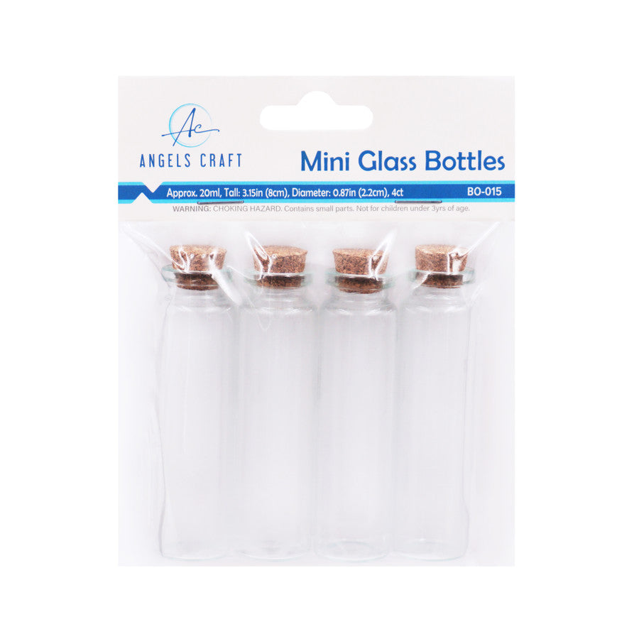 GLASS BOTTLES WITH CORK TOP