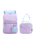 Junior Backpack With Lunch Box For School | Purple