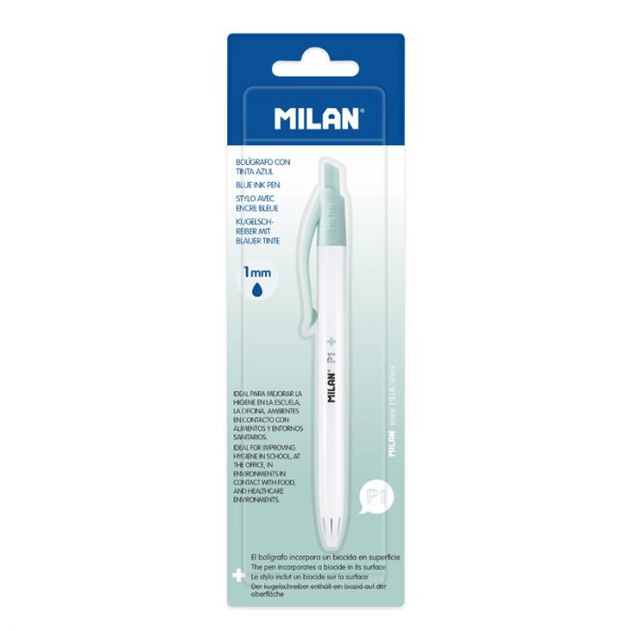 BOLIGRAFO P1 ANTIBACTERIAL TINTA AZUL