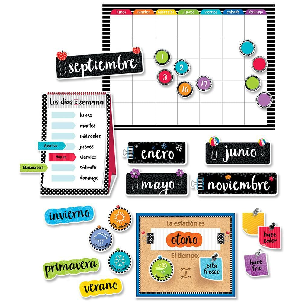 Bold & Bright Spanish Calendar Bulletin Boar