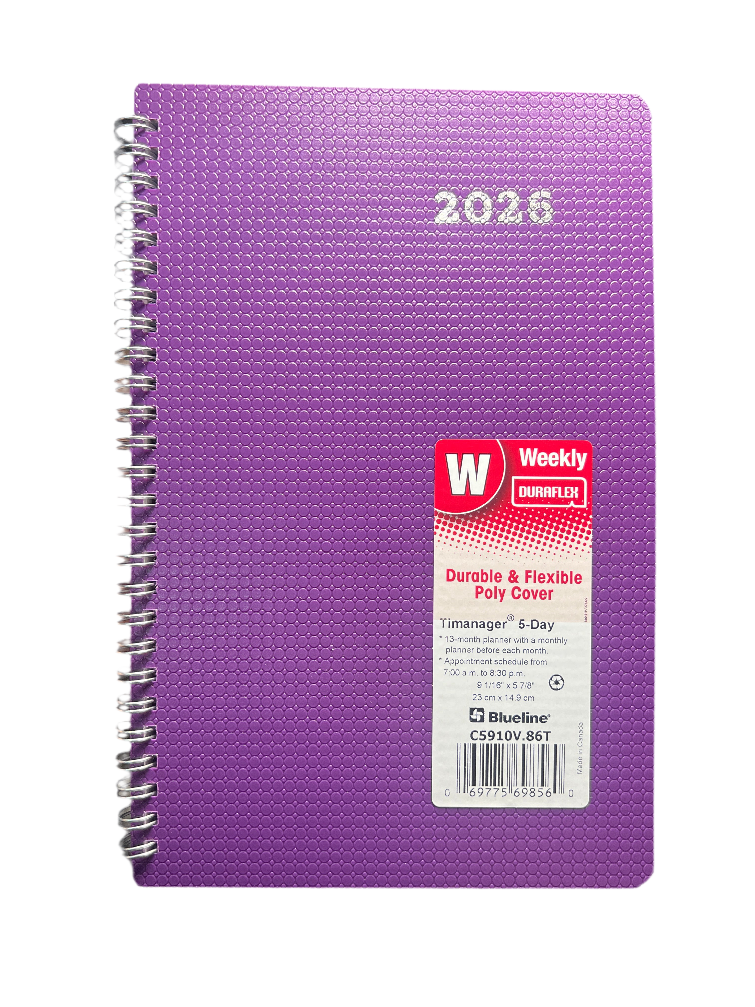 Weekly Time Manager Duraflex Purple