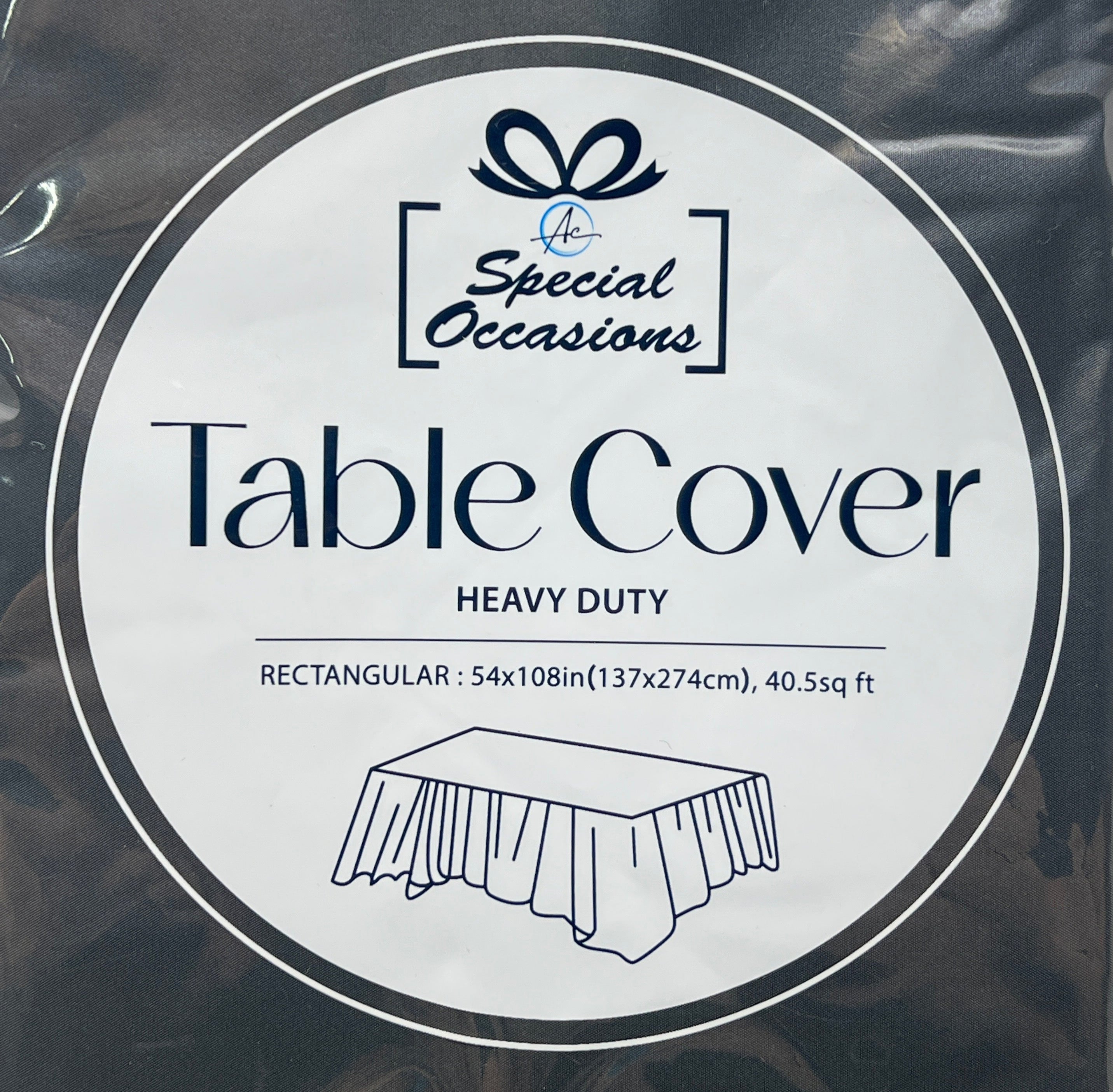 RECTANGLE BLACK TABLE COVER