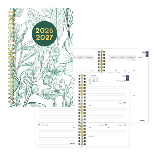 Academic Weekly Planner, Floral, 2026 - 2027