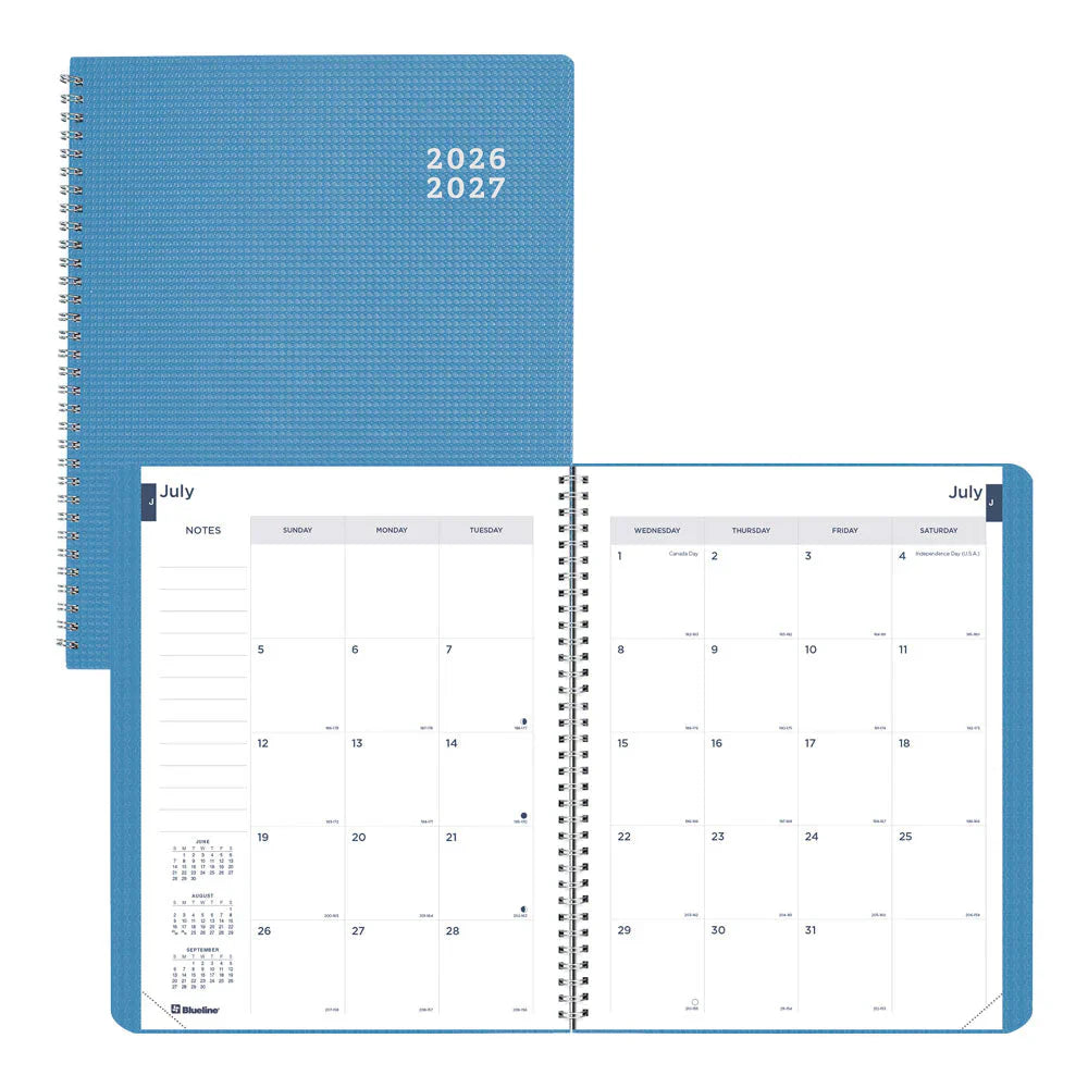 Academic Monthly Planner DuraFlex Blue