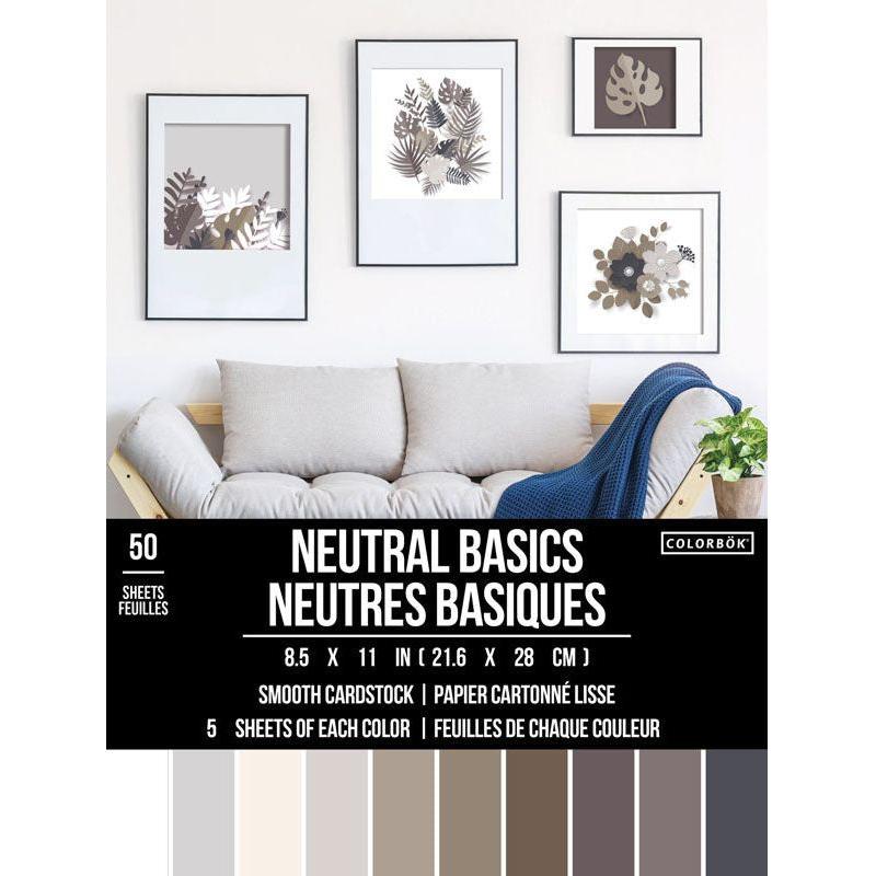 PAPER PAD CARDSTOCK SMOOTH NEUTRAL 8.5X11 50SHEETS