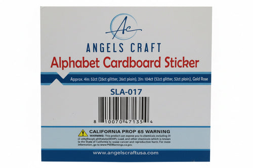 Alphabet Cardboard Sticker Gold Rose (SLA-017)