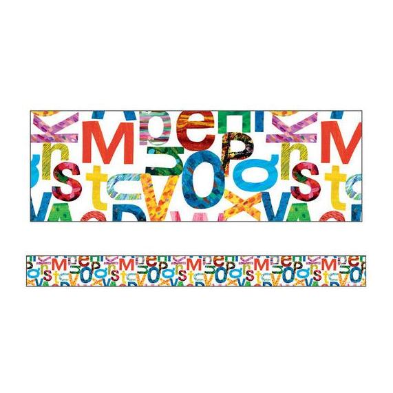 BORDER STRAIGHT WORLD OF ERIC CARLE LETTERS