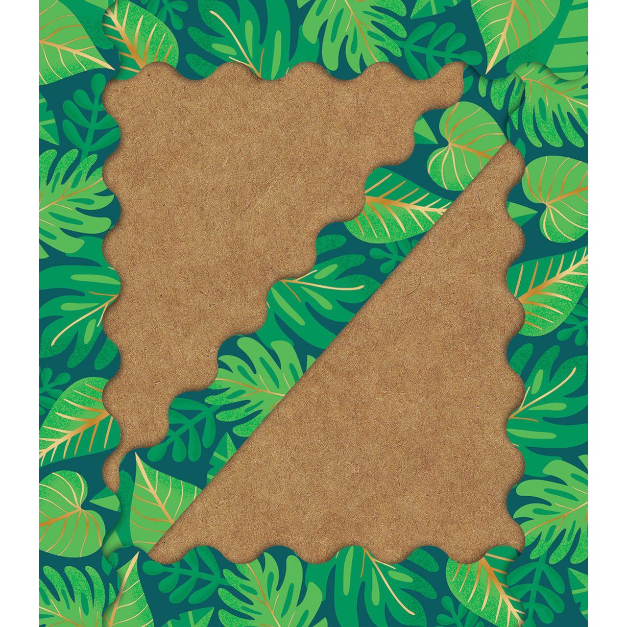 BORDER SCALLOPED TROPICAL LEAVES