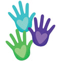 HANDS WITH HEARTS CUT-OUTS