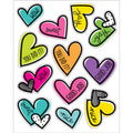 DOODLE HEARTS MOTIVATIONAL STICKERS 72PCS
