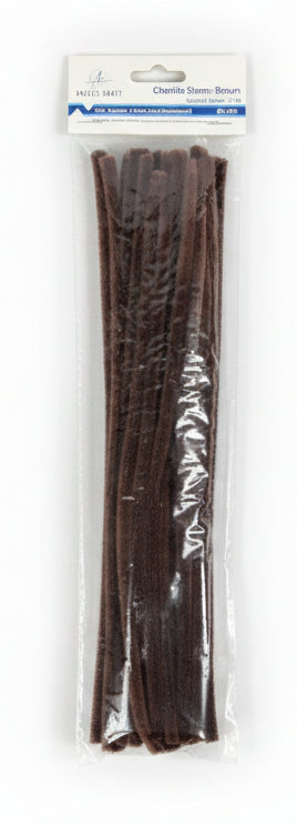 Chenille Stems| Brown| Limpia Pipas| Café | 25ct