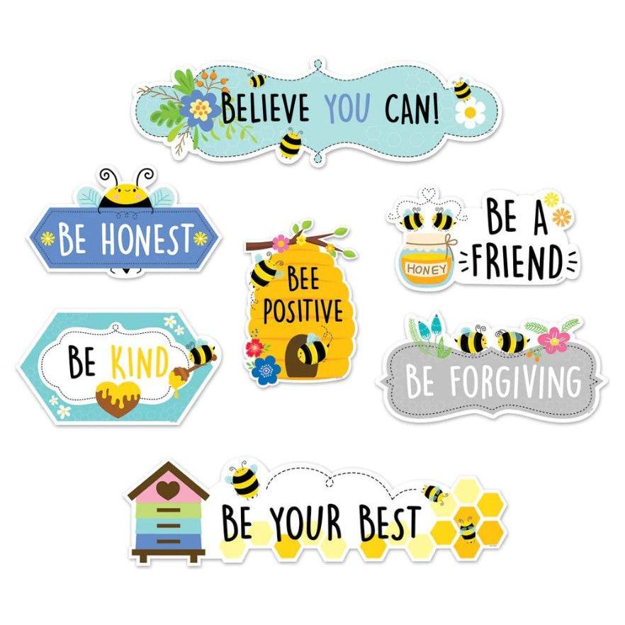 Busy Bees Bee Positive Mini Bulletin Board | 13pcs