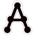 BLACK DOT-TO-DOT UPPERCASE LETTERS