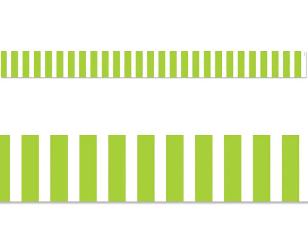 Lime Green Bold Stripes Border EZ Border | 24 strips