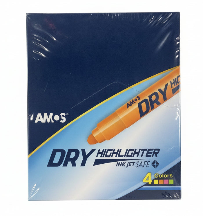 Dry Hiighlighter Fluorescent | Solid Lead | INJ JET SAFE | 4 Color