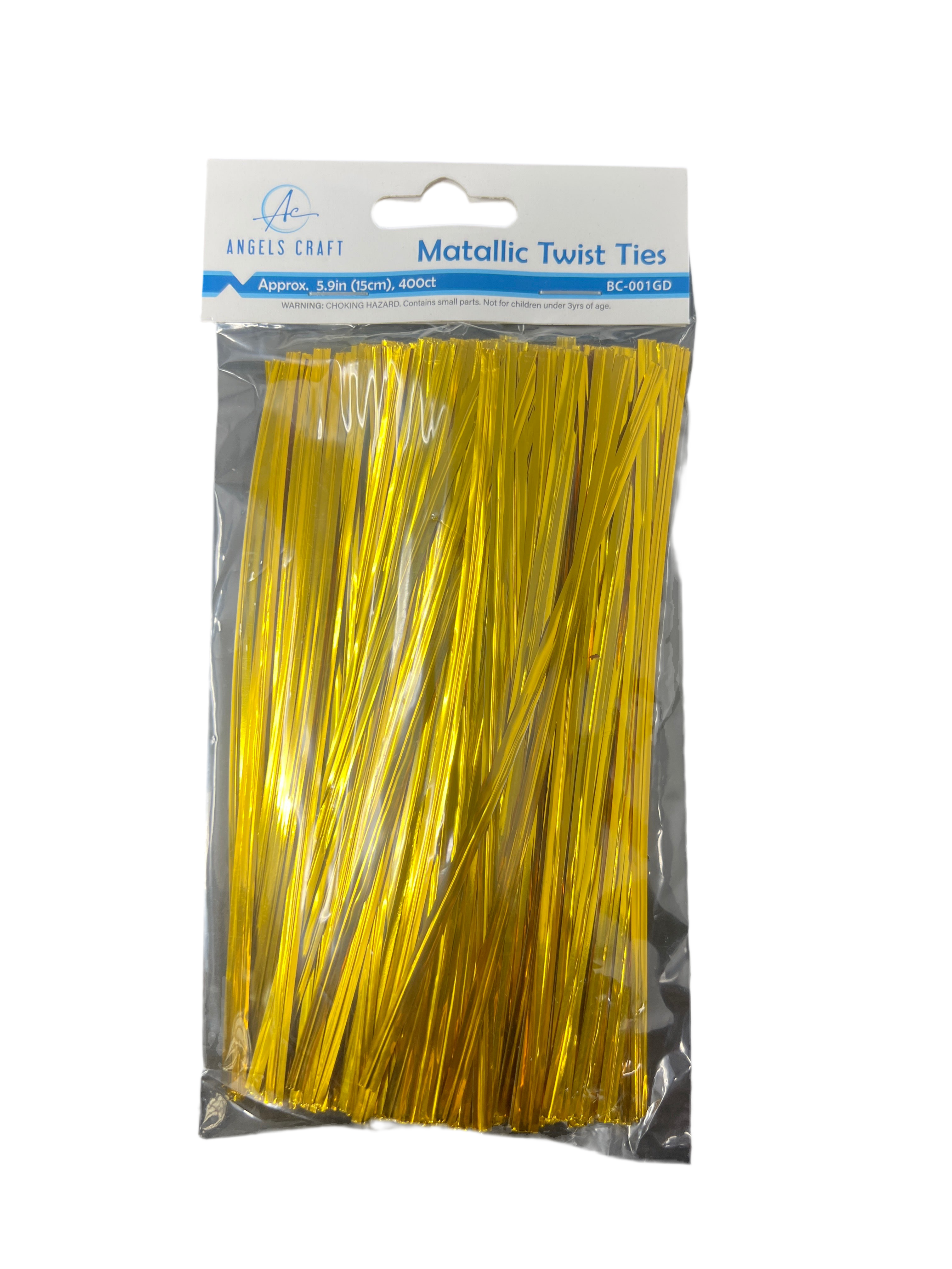 METALLIC TWIST TIES GOLD 400 CT APPROX.