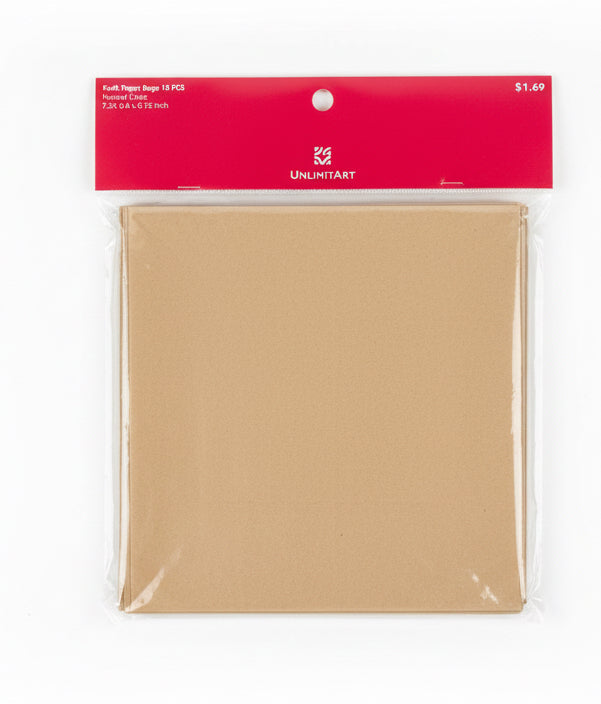 Kraft Paper Bags Natural Color  15PCS7.2X6.4X.75 IN