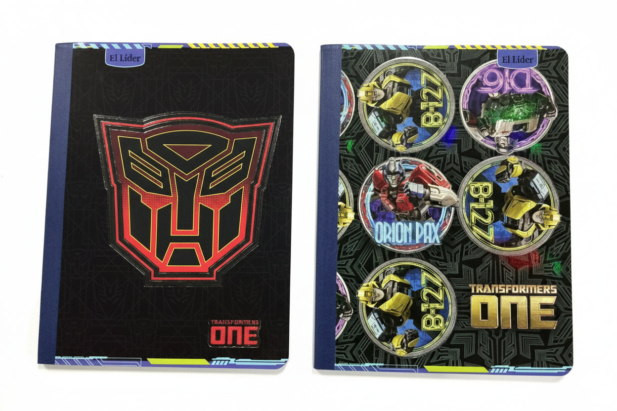 Libreta Cosida Transformers | 100 Hojas