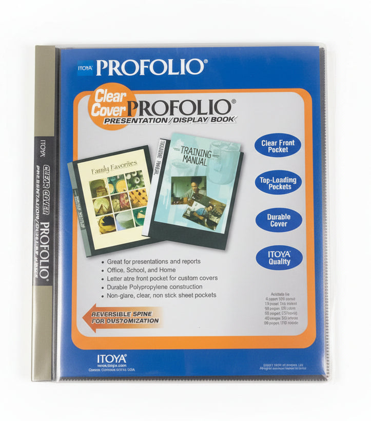 Porfolio W/CLEAR Cover | 8-1/2" X 11" | 48 PG
