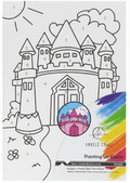 Canvas Painting Set Castle | 6 color | 1 Brush