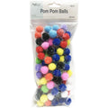 PUFFY GLITTER POM POM BALLS MEDIUM 80 CT