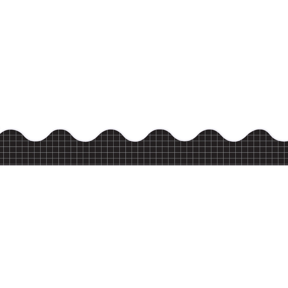 BORDER SCALLOPED SIMPLY SASSY BLACK GRID