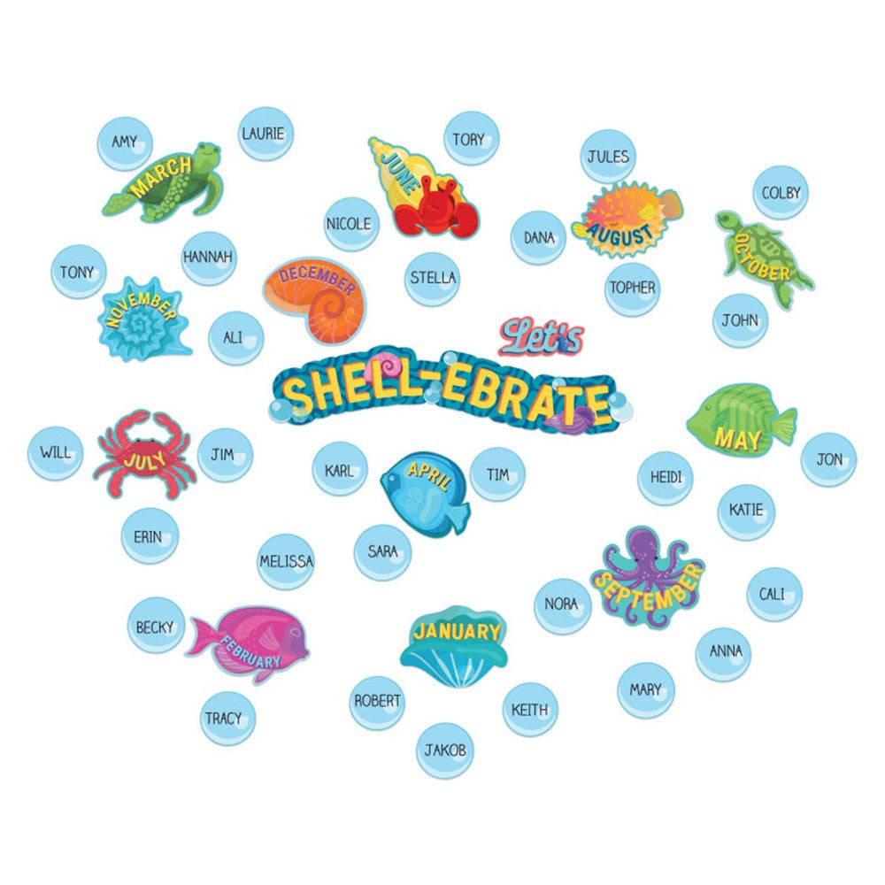 SEAS THE DAY LET’S SHELL-EBRATE MINI BULLETIN BOAR