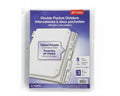 Plastic 2 Pocket Index Dividers | 5 Tab | Clear | Letter