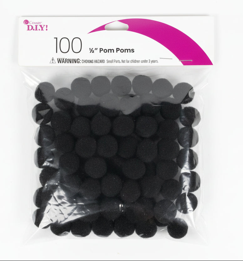 Cousin DIY Pom-Poms | 5"| 100pcs |Negros