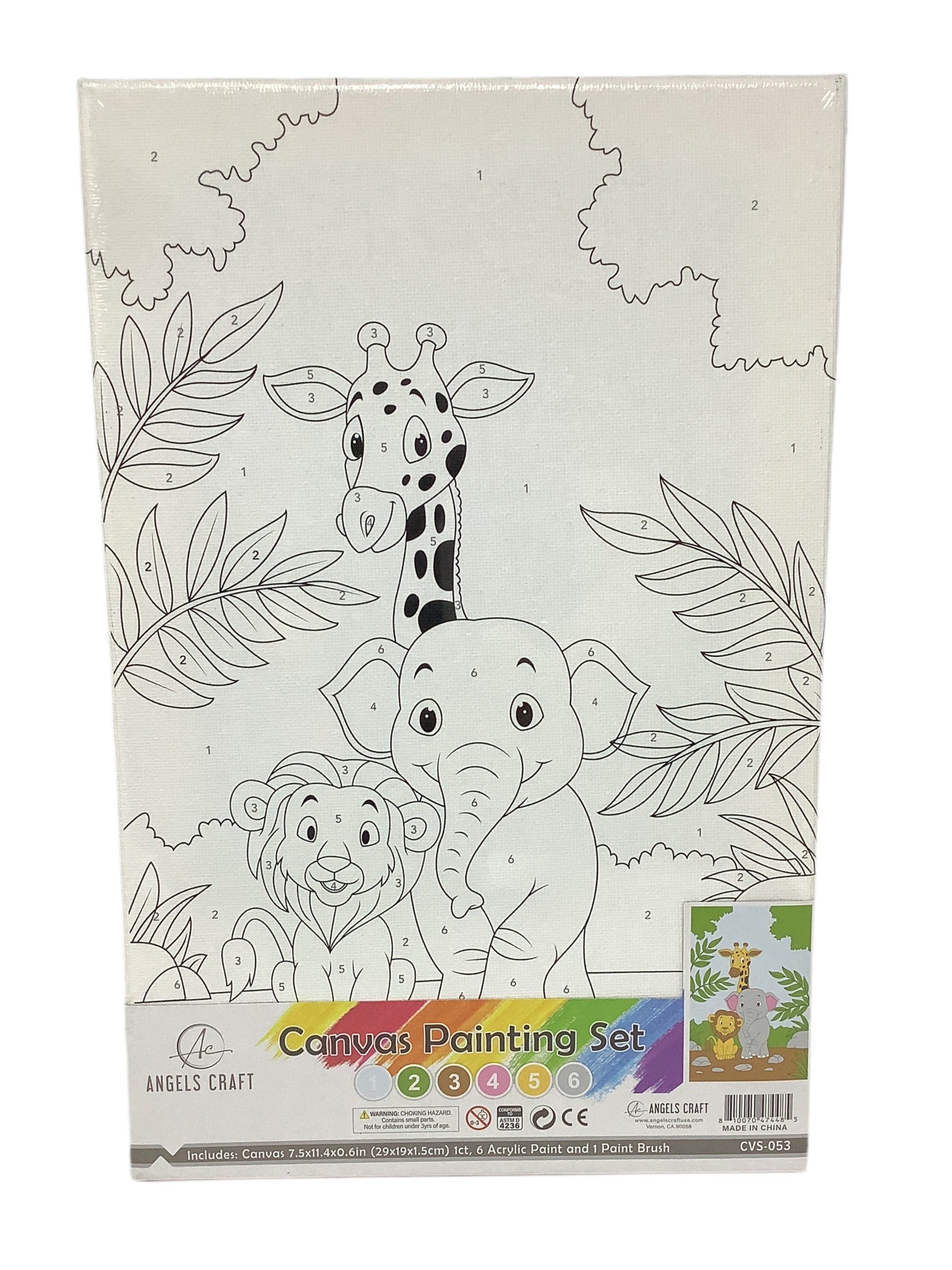 Paint by Number Canvas Set - Safari