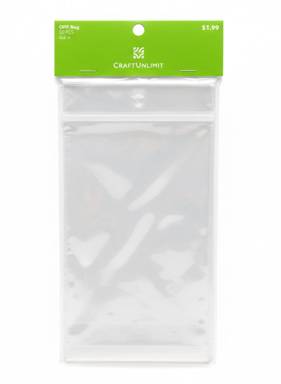 OPP Bag  W/ROUND Transparent Header 4X6IN 50PCS