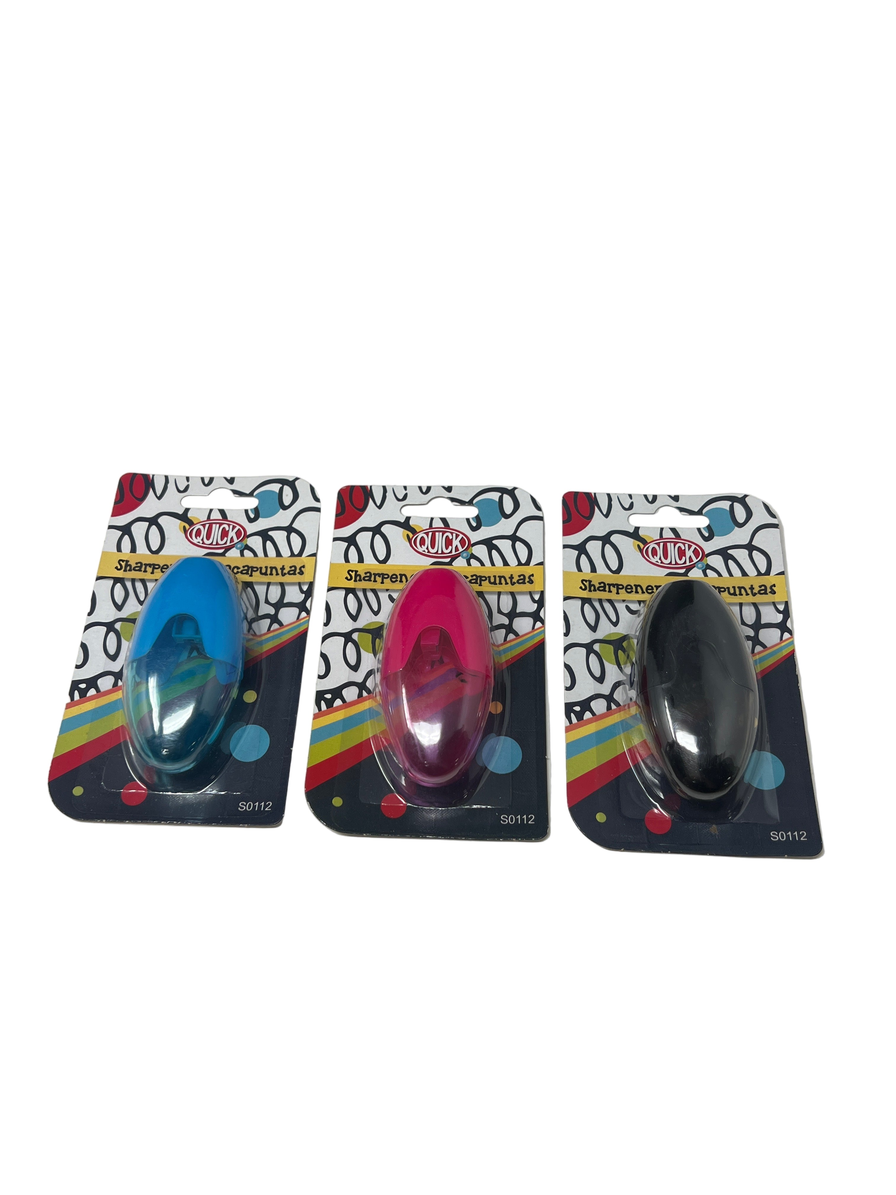 SHARPENER W/PLASTIC SCRAP CATCHER ASST COLOR